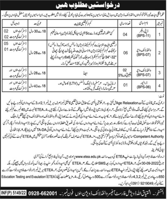 How to Apply  Government employers apply through proper channel. Mobile Phones are not allowed during Tests/Interviews. Age relaxation will be admissible according to government rules. No TA/ DA is paid for interview / Test. Number of posts can be increased or decreased. Incomplete applications & applications receive after due date will not be entertain. Get Full Detail on paper add below.