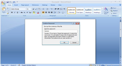 Microsoft Word Document Password Protected