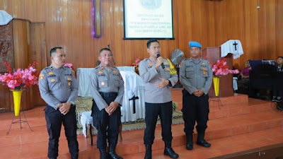 Polres Sibolga Lakukan Pengamanan Ibadah di seluruh Gereja Kota Sibolga