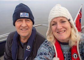 Photo of Phil and I on Ravensdale's aft deck on the Solway Firth