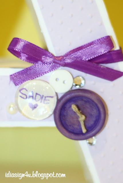 3D Paper Letters - SADIE | & DIY Glass Buttons by ilovedoingallthingscrafty.com