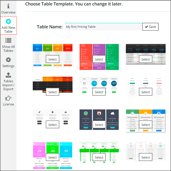 أفضل اضافة لجدول عرض الاسعار لـWordPress Pricing Table