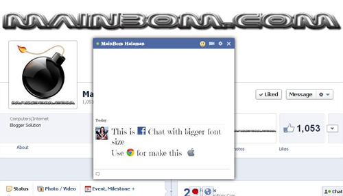 Cara Mempercantik Chat Facebook