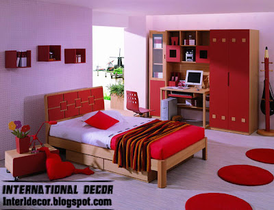 red bedroom furniture, red bedroom interior design