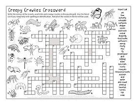 The Puzzle Den - Creepy Crawlies Crossword