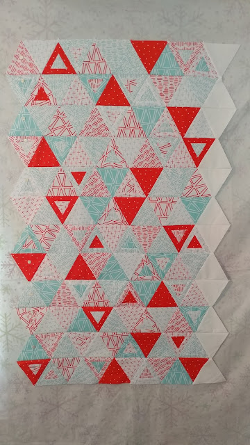 Rough Around the Edges equilateral triangle quilt by Slice of Pi Quilts