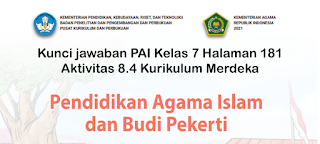 Kunci jawaban PAI Kelas 7 Halaman 181 Aktivitas 8.4 Kurikulum Merdeka