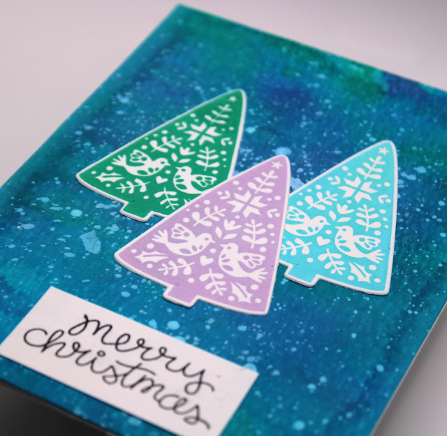 Christmas Tree Card by Special Guest Brennan Keane! | Scandi Christmas Stamp Set and Christmas Stockings Stamp Set by Newton's Nook Designs #newtonsnook #handmade