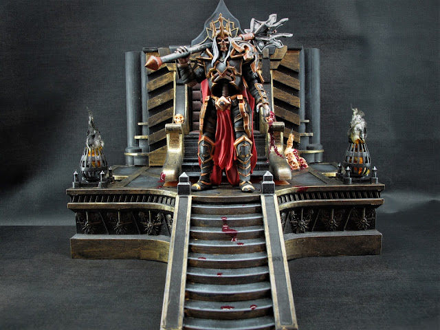 Leoric's Throne 3D printed Diorama - Painted by Grumpy Dude