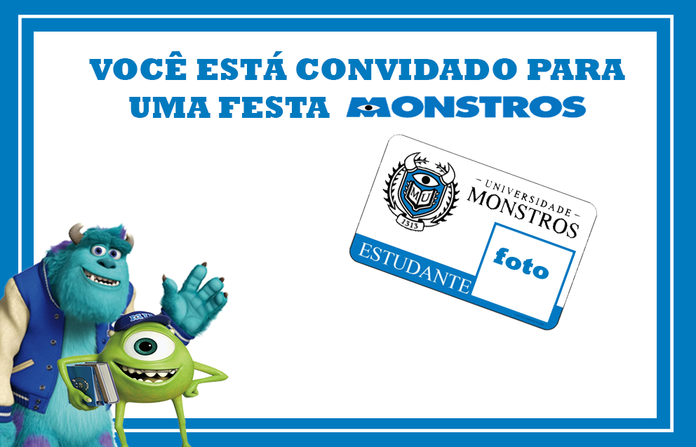 Monsters University , Free Printable Invitations, Labels or Cards.