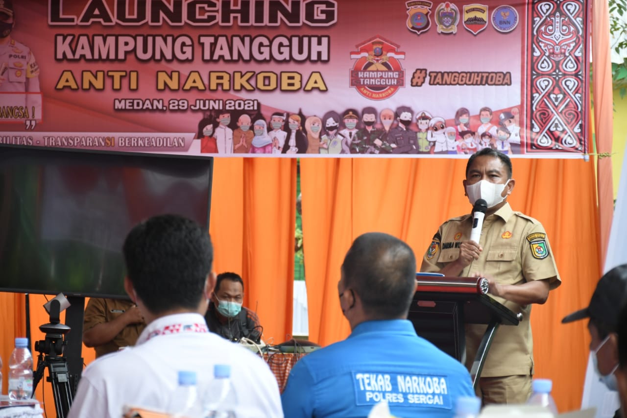 Bupati Sergai Dukung Pencanangan Kampung Tangguh Anti Narkoba