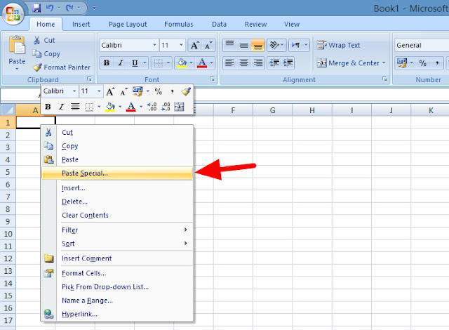 Change all text to capitals in excel