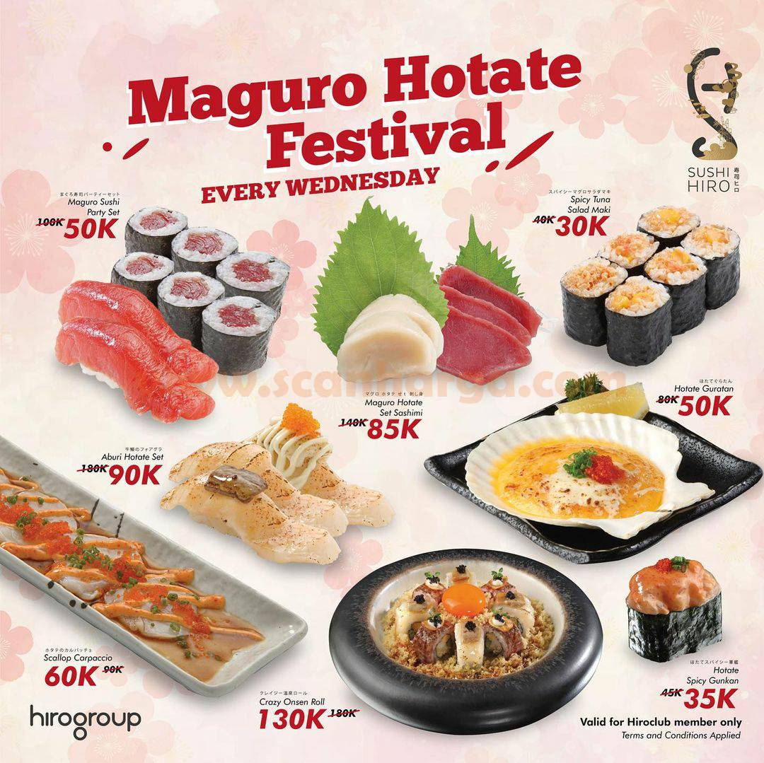 Promo SUSHI HIRO MAGURO HOTATE FESTIVAL - Harga Spesial mulai Rp. 35K