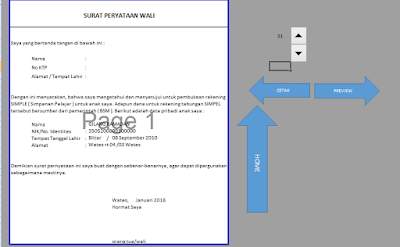 Aplikasi Cetak Persyaratan BSM PIP Format Excel