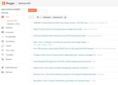 Inilah Tampilan Dashboard Blogger Terbaru 2016, Lebih Simple, Keren dan Powerfull !!