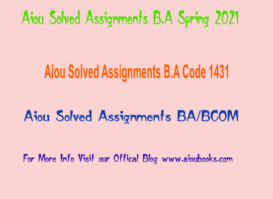 aiou-solved-assignments-ba-code-1431