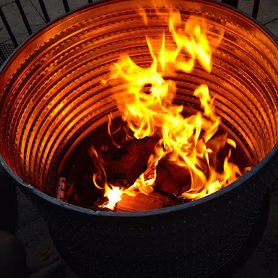 DIY Fire Pit on a Budget from a Washing Machine Drum