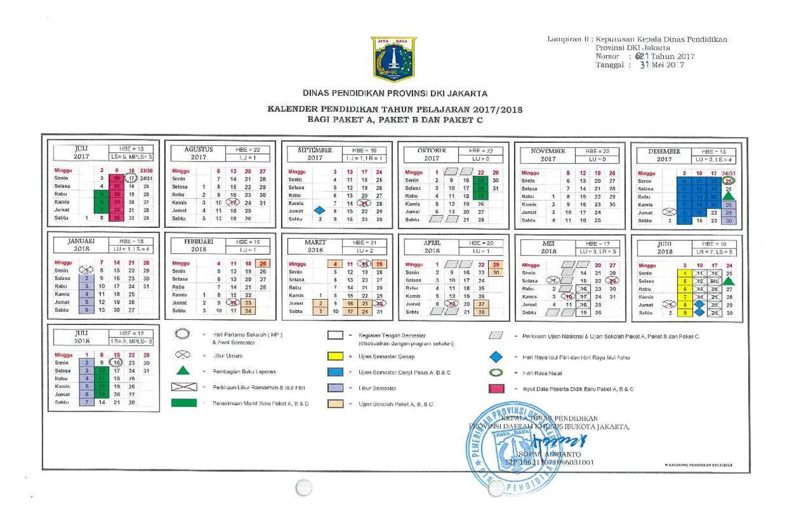 Hari Libur Kalender Pendidikan SD SMP SMA Dan SLB Tahun 2018