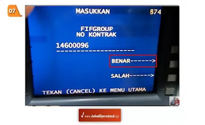 Cara bayar FIF lewat ATM Mandiri