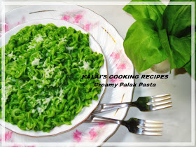 Simple Healthy Creamy Cheese Palak Green Vermiglioni Pasta Recipe