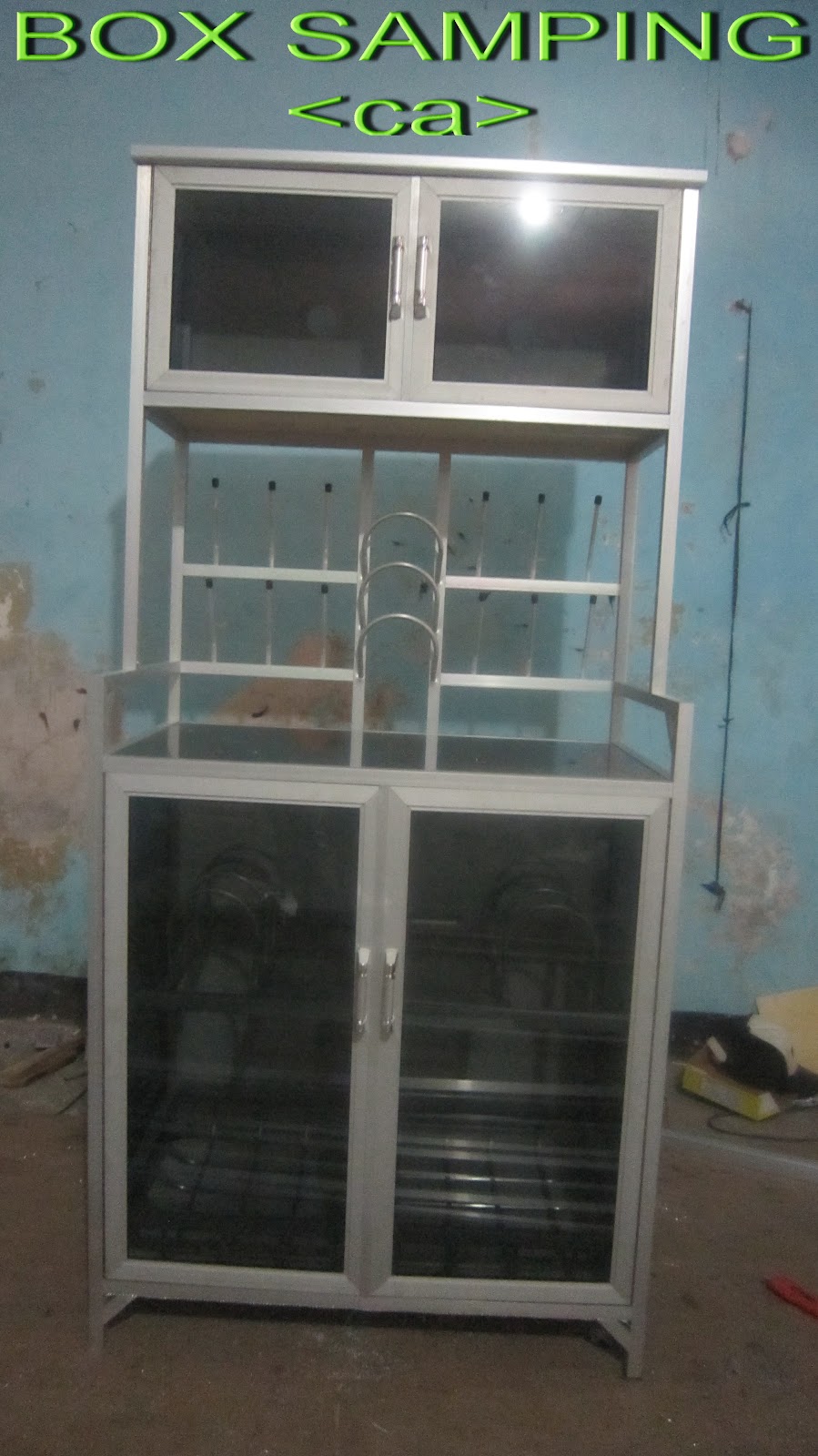 karya aluminium  rak  piring 