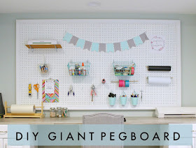 Whether you have room for a small or large pegboard, follow this easy tutorial to make your own pegboard for organization!