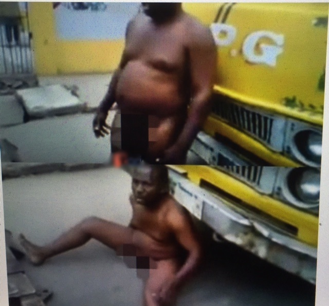 Shock as Man Strips N*ked After LASTMA Officials Attempt to Tow His Vehicle in Lagos (Photos)