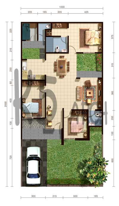 Kumpulan Desain  Dan Denah  Rumah  Minimalis Terbaik  Dr Berita