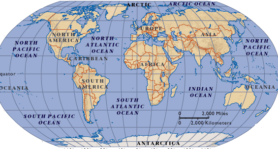 Ocean Map World Ocean Map World