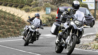 2013 BMW R1250GS racing on the road