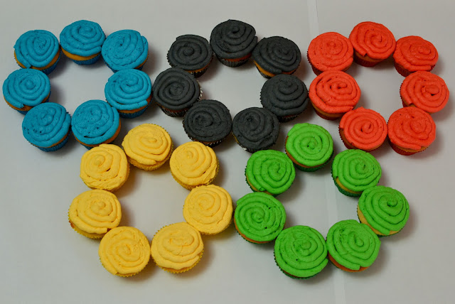 olympic ring cupcakes