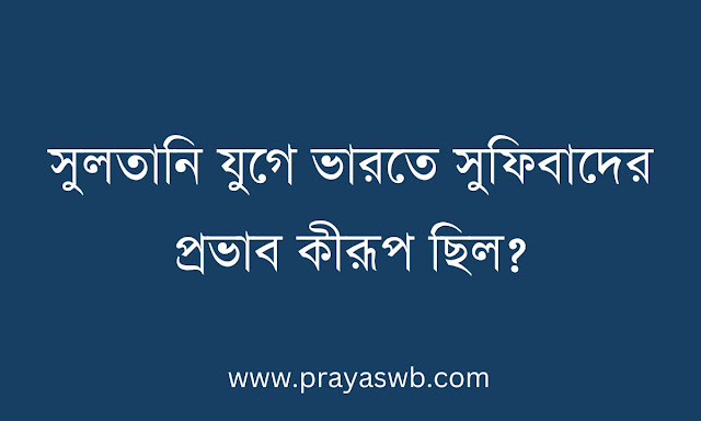 সুলতানি যুগে ভারতে সুফিবাদের প্রভাব কীরূপ ছিল