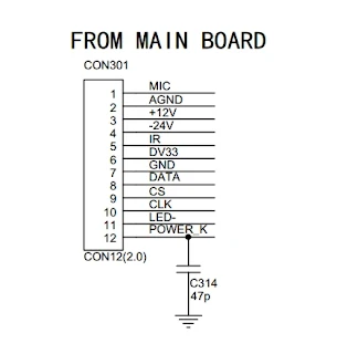 DVP5960 Front Board Connector Schematic