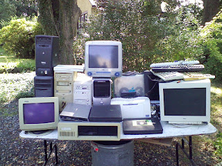 a bunch of old computer gear