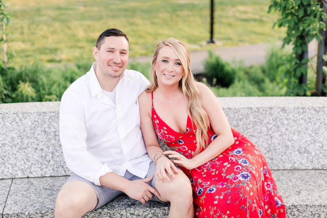 Spring Sunrise Engagement Session at the Georgetown Waterfront photographed by Heather Ryan Photography