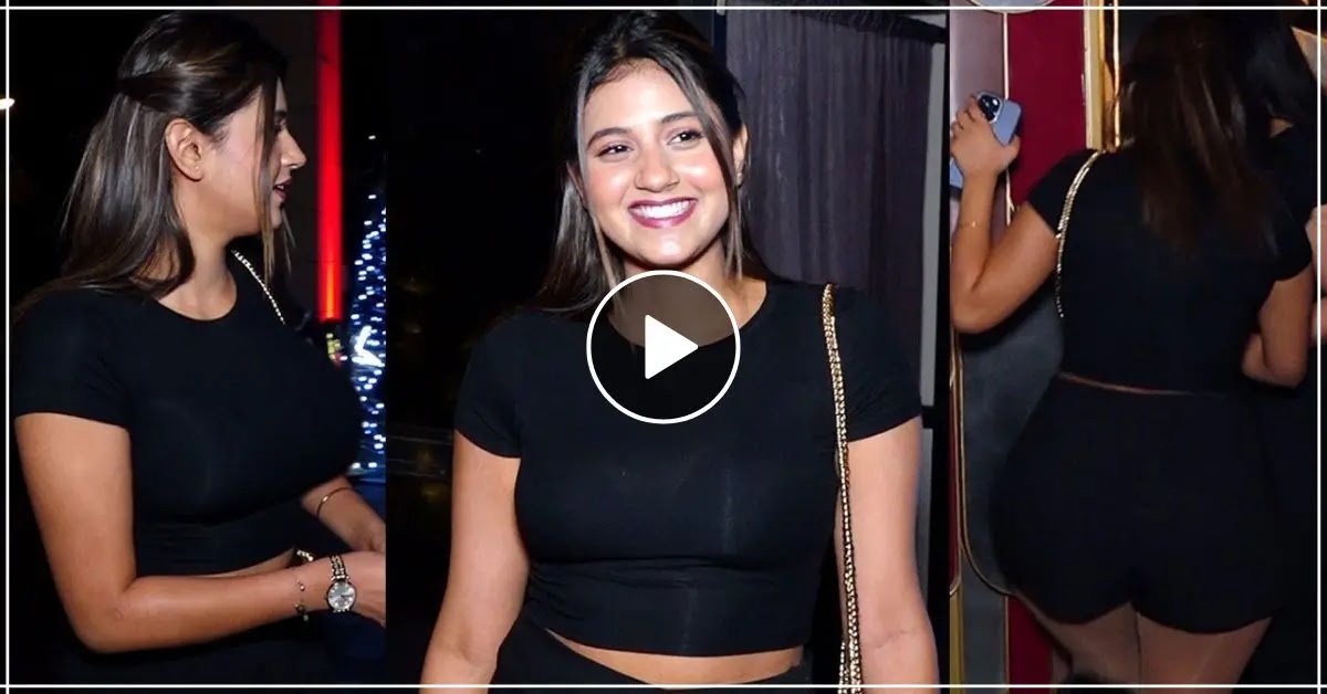 Anjali Arora showed her bold figure in black transparent top and shorts