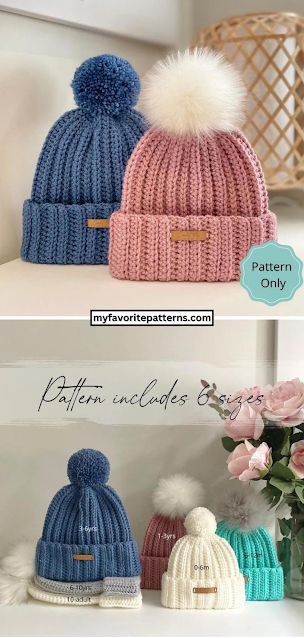 Crochet Easy Stretchy Beanie Pattern for Beginners
