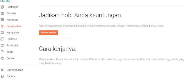 cara daftar Google AdSense