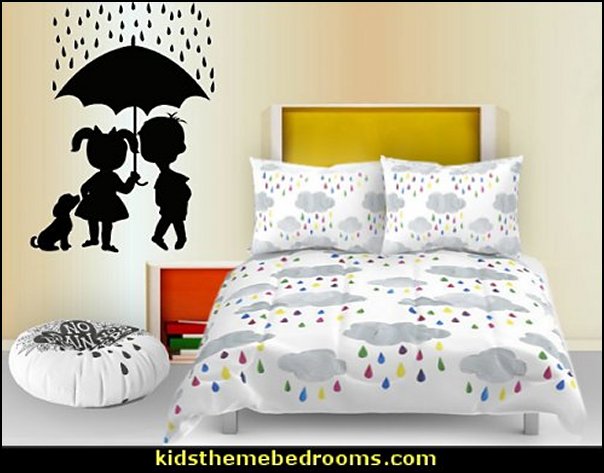 raindrops bedding raindrops wall decals weather bedroom decorating ideas deas for rain themed bedrooms