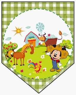 Farmer Mickey Free Printable Banner.