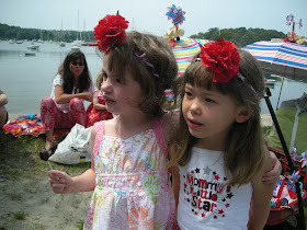 little girls at July 4th parade