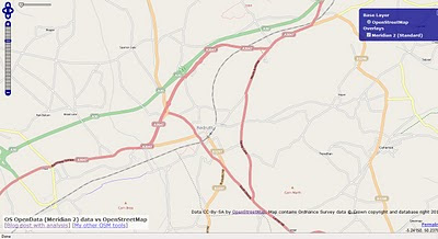 OSM compare with OpenData Meridian2