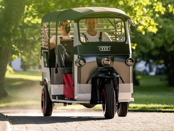 Rickshaws elétricos usam baterias de Audi e tron na Índia