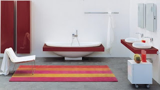 ideias de decoração mobiliário | decoração casa de banho a vermelho