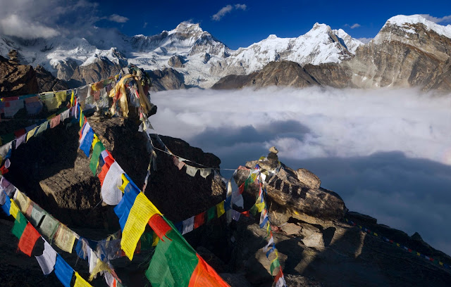 Prayer Flags at Gokyo Ri