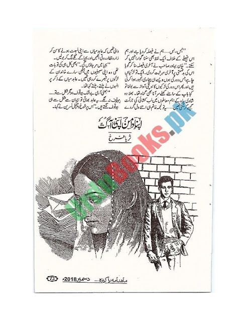 Apna daman apni aag novel pdf by Surayya Farrukh