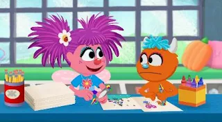 Abby's Amazing Adventures. Basket keeps Abby and Rudy in the bedroom and provides them materials to write their own cartoon. Sesame Street Episode 5017, Magic Spell, season 50.