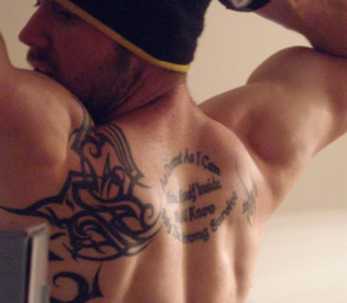 Upper Back Tattoo Male