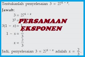https://soalsiswa.blogspot.com - Soal Matematika Persamaan Eksponen Kelas 12 Kurikulum 2013 dan Pembahasannya 2018