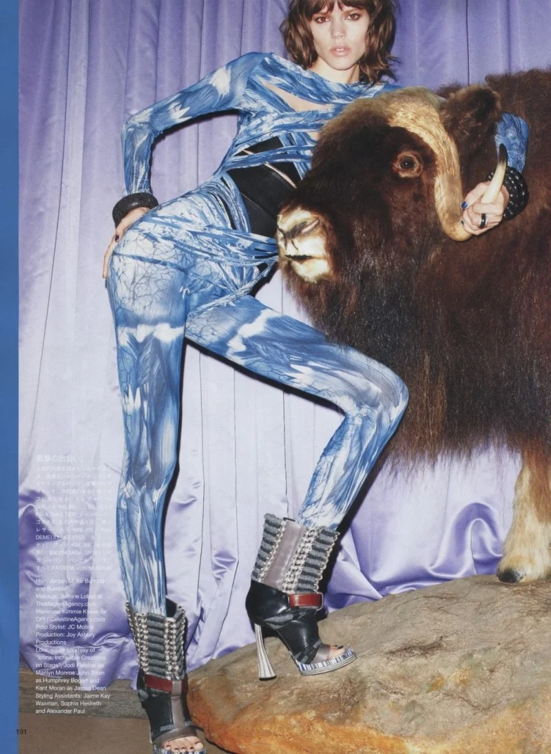 Taxidermy fashion editorial Freja Beha Vogue